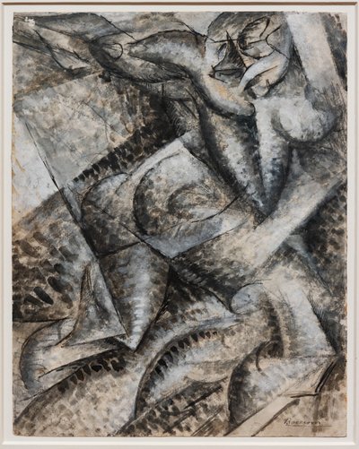 Chci syntetizovat jedinečné formy kontinuity v prostoru (Dynamismus lidského těla) od Umberto Boccioni