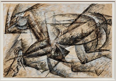 Studie pro dynamiku cyklisty od Umberto Boccioni