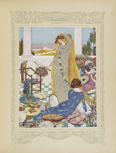 Zde všechny ženy dychtily oblékat se jako královny, ilustrace z 