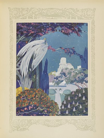 Nicméně krásný Bluebird se nikdy nepřestal vznášet kolem paláce, ilustrace z 
