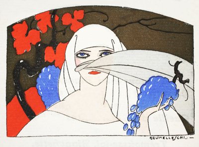 Song of Denderan (pochoir print) od Umberto Brunelleschi