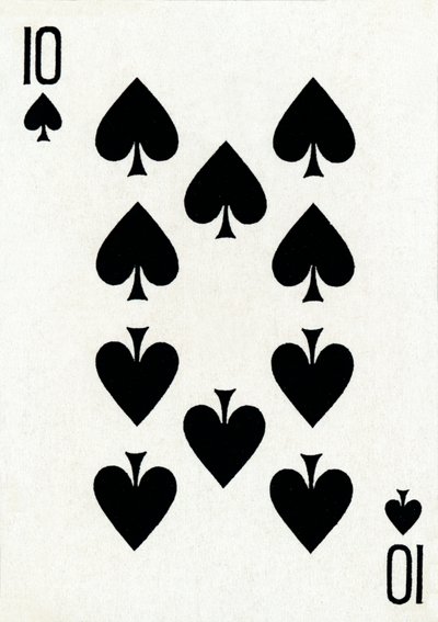 10 of Spades z balíčku hracích karet Goodall & Son Ltd., c1940 od Unbekannt