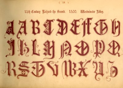 14. století. Richard Druhý. 1400 Westminsterské opatství, 1862 od Unbekannt