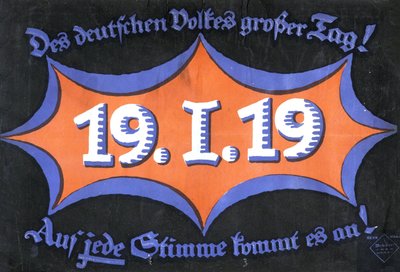 19. ledna 1919. Německé spolkové volby, 1919. od Unbekannt