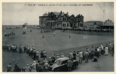 1st Tee, 18th Green & Clubhouse, Old Course, St. Andrews, c1955 od Unbekannt