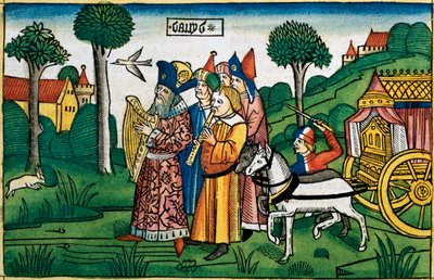 2 Samuelova 6:1-5: David přináší archu do Jeruzaléma od Unbekannt