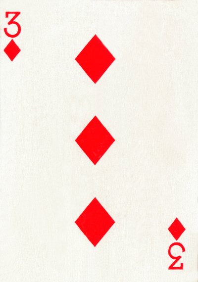3 of Diamonds z balíčku hracích karet Goodall & Son Ltd., c1940 od Unbekannt