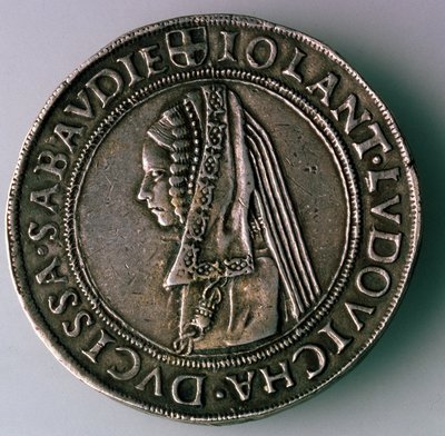 4-testoon. Duchy Savoy, Italy, Reverse: Iolanta Ludovica, vévodkyně Savojská, 1497-1504 od Unbekannt