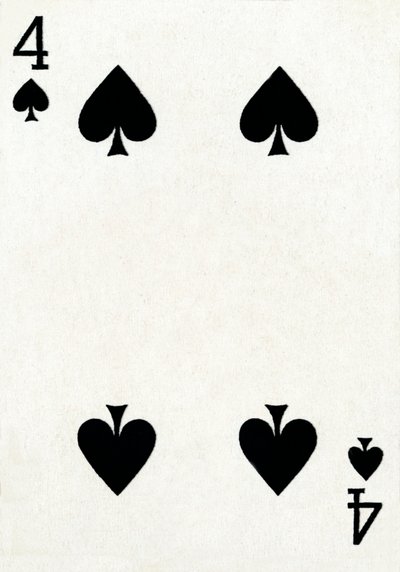 4 of Spades z balíčku hracích karet Goodall & Son Ltd., c1940 od Unbekannt