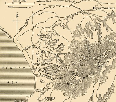 ANZAC záloha, poloostrov Gallipoli, první světová válka, 1915, c1920. od Unbekannt