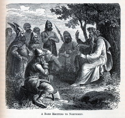 Bard recitující Normanům, 1882 od Unbekannt