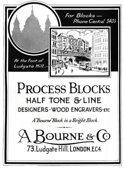 A. Bourne & Co. Advert - Process Blocks, 1919 od Unbekannt