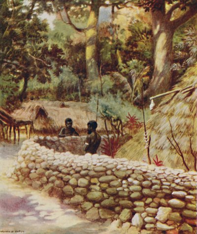 A Chiefs House, Nové Hebridy, 1923. od Unbekannt