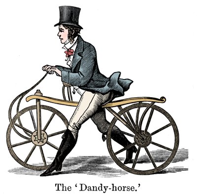 Dandy-Horse nebo Draisienne typu fashion c1820 od Unbekannt