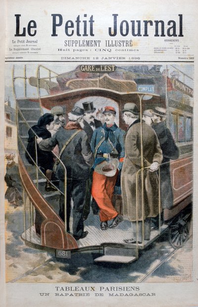 Francouzský voják doma z Madagaskaru, 1896 od Unbekannt