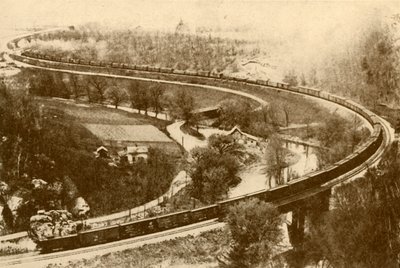 Gigantický nákladní vlak 54 dodávek tažený jedním motorem, Chicago a North West Railway, 193 od Unbekannt