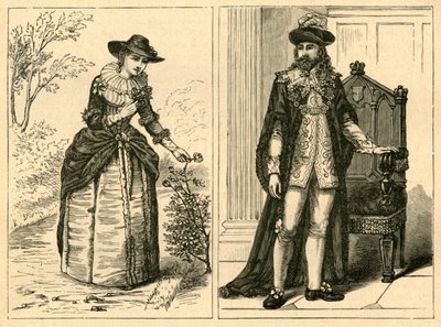 Starosta a jeho dáma uprostřed sedmnáctého století, 1897. od Unbekannt