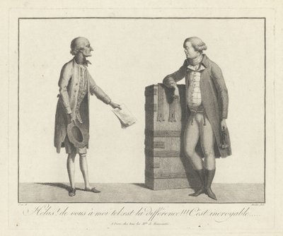 Šťastný a nešťastný spekulant, druhá polovina 18. stol. od Unbekannt