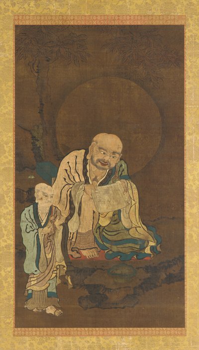 Luohan a jeho doprovod, dynastie Ming, 1368-1644. od Unbekannt