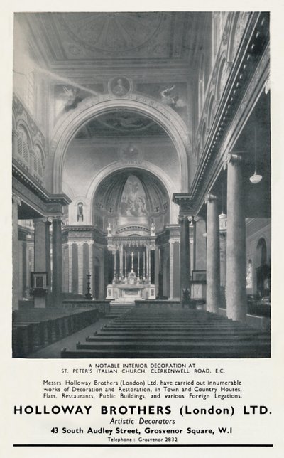 Pozoruhodná výzdoba interiéru italského kostela sv. Petra, 1933 od Unbekannt