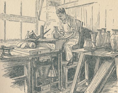 Hrnčíř v práci, 1910 od Unbekannt