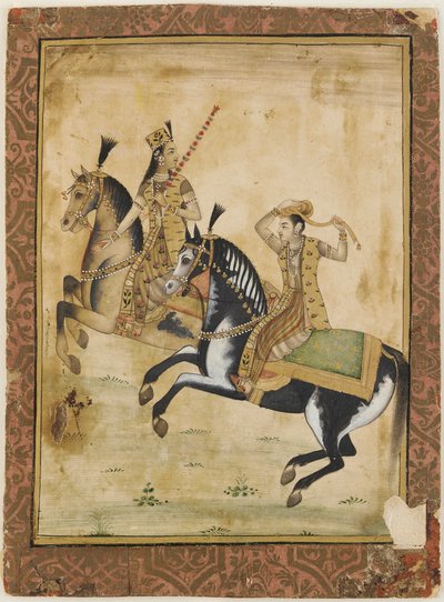Princ a princezna na koni, 18. století. od Unbekannt