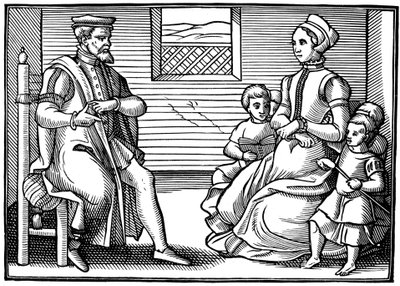 Puritan Family, 1563 od Unbekannt