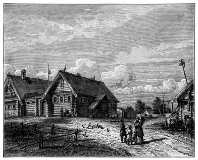 Ruská vesnice v jižní zemědělské zóně, c1890 od Unbekannt