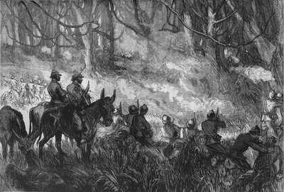 A Skirmish in the Forest, c1880 od Unbekannt