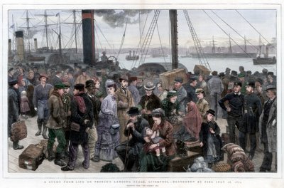 A Study from Life on Princes Landing Stage, Liverpool – Destroyed by Fire 28. července 1874 od Unbekannt