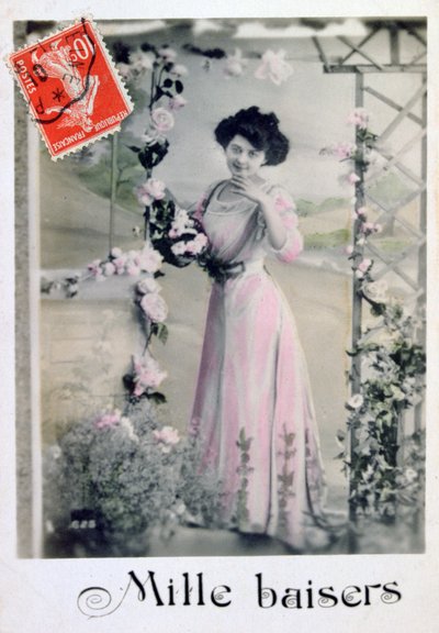 Tisíc polibků, Francouzská pohlednice, c1900 od Unbekannt