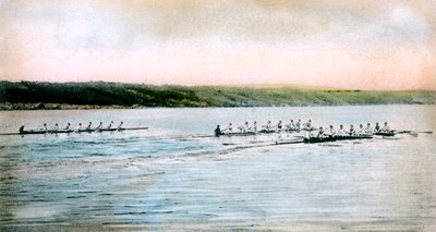 Trial Spin of the Cornell Crews na Cayuga Lake, 1906 od Unbekannt