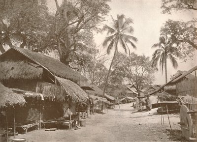 Typická barmská vesnická scéna, 1900. od Unbekannt