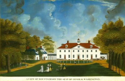 Pohled na Mount Vernon, 1792 nebo později. od Unbekannt