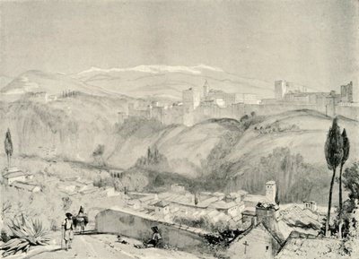 Pohled na Alhambru z Albaycinu, 19. století, 1907. od Unbekannt