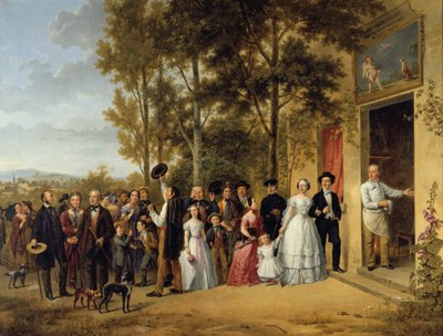 Svatba v kapli Coeur Volant v Marly kolem roku 1850 19. století od Unbekannt