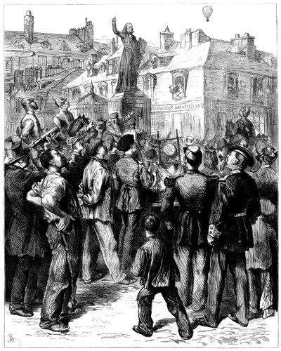 Balón z Paříže prolétávající přes Versailles, francouzsko-pruská válka, 1870 1871 od Unbekannt