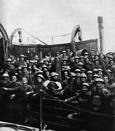 Loď vojáků zachráněných z Dunkerque, 1940, 1945 od Unbekannt