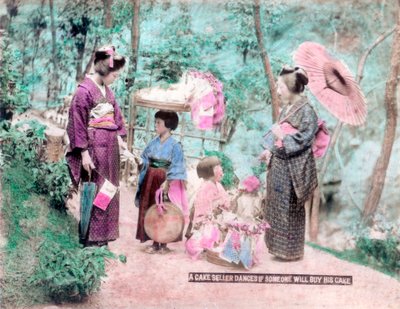 Prodavač dortů tančí, pokud někdo koupí jeho dort, Japonsko od Unbekannt