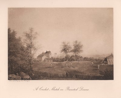 Kriketový zápas v Banstead Downs, Surrey, 19. století 1912 od Unbekannt