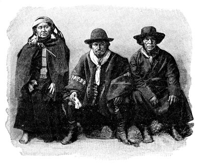 Skupina Araucanians, ChileArgentina, 1895 od Unbekannt