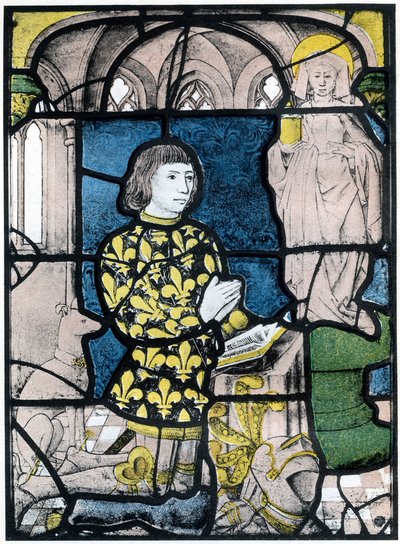 Rytíř de Bernemicourt v jeho orisons před obrazem svaté Máří Magdaleny, c1500, 1924 od Unbekannt