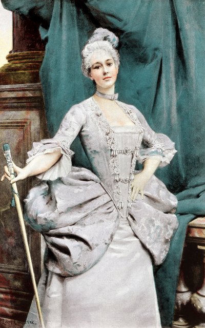 Hodná dáma doby Ludvíka XV., 1889 od Unbekannt