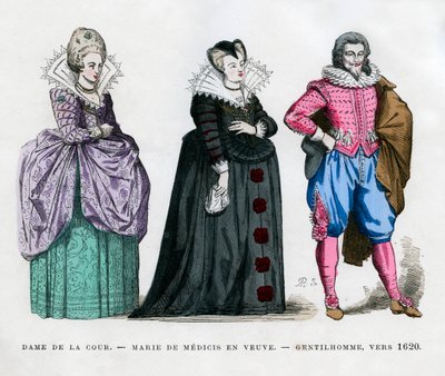 Dvorní dáma, Marie de Medici jako vdova a gentleman, c1620 1882-1884 od Unbekannt