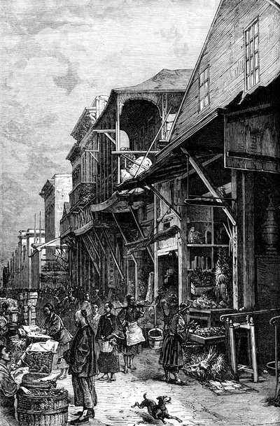 Tržiště v San Franciscu, Kalifornie, USA, polovina 19. století c1880 od Unbekannt