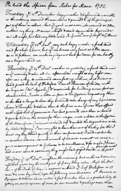 Stránka z deníku Johna Newtona, 1750-1754 1965 od Unbekannt
