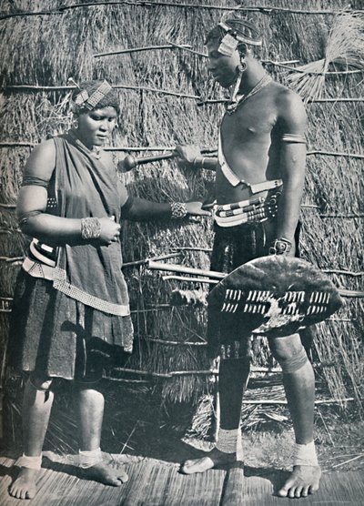 Pár milenců Zulu, 1912 od Unbekannt