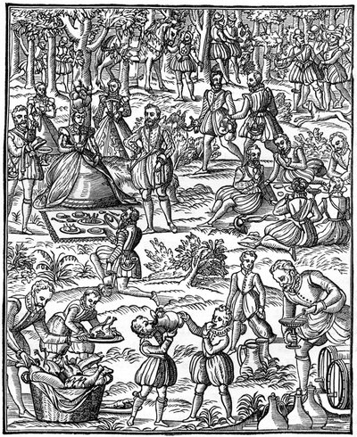Královský piknik, 1575, 1910 od Unbekannt