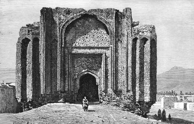 Zničená mešita ze 14. století, Hamadan, Írán, 1895 od Unbekannt