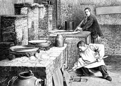 Stupeň separace radia od smolince pomocí uhličitanu sodného, c1900 od Unbekannt